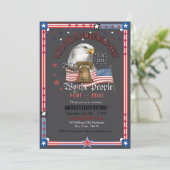 US 250 Anniversary We the People  Eagle & Bell Einladung (Stehend Vorderseite)