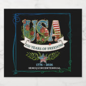 US 250 Aurora Black Beer Bottle Label Bierflaschenetikett (Einzelnes Label)