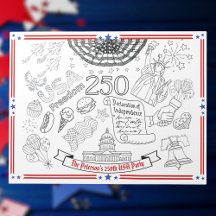 US 250. Geburtstags-Kinder-„Färbe mich“-Patriotism