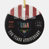 US 250 Home of the Brave Eagle Keramik Ornament (Vorne)