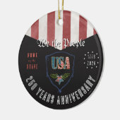 US 250 Home of the Brave Eagle Keramik Ornament (Links)