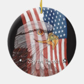 US 250 Home of the Brave Eagle Keramik Ornament (Hinten)