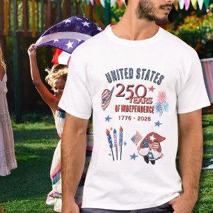 US 250-Jahr-Feier Gnome Classic Light T-Shirt