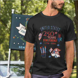 US 250-Jahres-Jubiläum Gnom Premium Schwarz T-Shirt