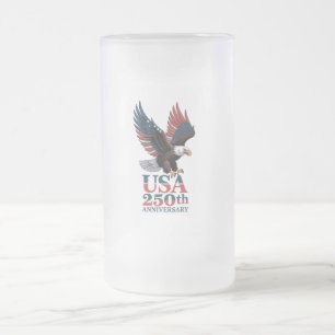 US 250. Jubiläum Mattglas Bierglas