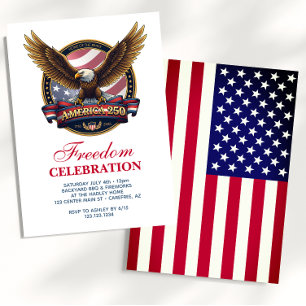 US 250. Jubiläums-Freiheitsparty Einladung