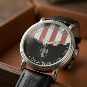 US 250 We the People Patriotische Jubiläumsuhr Armbanduhr