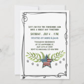 US 250 Years of Freedom Charcoal 4th July Einladung (Rückseite)