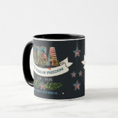 US 250 Years of Freedom Custom Background Color Tasse (Vorderseite Links)