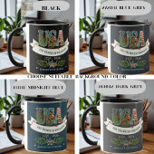 US 250 Years of Freedom Custom Background Color Tasse
