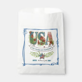 US 250 Years of Freedom Elegant Blue Border  Geschenktütchen (Vorderseite)