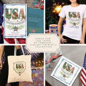 US 250 Years of Freedom Elegant Blue Border  Geschenktütchen