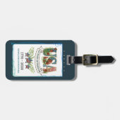 US 250 Years of Freedom Elegant Botanical Gepäckanhänger (Vorderseite horizontal)