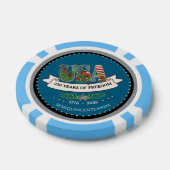US 250 Years of Freedom Light Blue & Navy  Pokerchips (Einzeln)