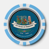US 250 Years of Freedom Light Blue & Navy  Pokerchips (Vorderseite)