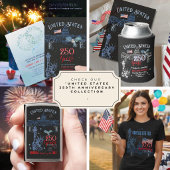 US 250 Years of Freedom Statue of Liberty Jet Flag Einladung