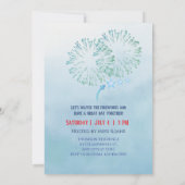 US 250 Years of Freedom Statue of Liberty Jet Flag Einladung (Rückseite)