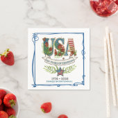 US 250 Years of Freedom Watercolor 4th July  Serviette (Beispiel)