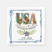 US 250 Years of Freedom Watercolor 4th July  Serviette (Vorderseite)
