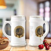 US 250th Anniversary Custom Golden Frame Seal Bierglas