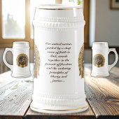 US 250th Anniversary Custom Golden Frame Seal Bierglas