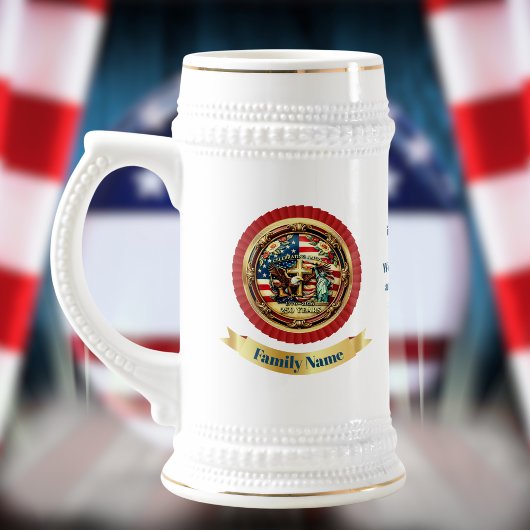 US 250th Anniversary Custom Vintage Freedom Seal Bierglas