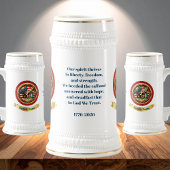US 250th Anniversary Custom Vintage Freedom Seal Bierglas