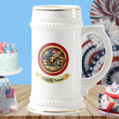 US 250th Anniversary Custom Vintage Freedom Seal Bierglas