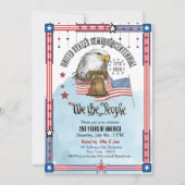 US 250th Anniversary Liberty Bell Eagle Invitation Einladung (Vorderseite)