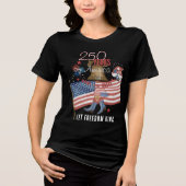 US 250th Anniversary Patriotic Gnome Cowboy Boots Tri-Blend Shirt (Vorderseite)