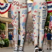 US 250th Anniversary Patriotic Gnome Leggings