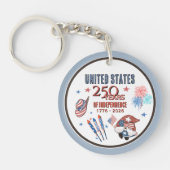 US 250th Anniversary Patriotic Gnome Schlüsselanhänger (Vorderseite)