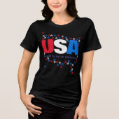 US 50 Stars Red White Blue Tri-Blend Shirt (Vorderseite)