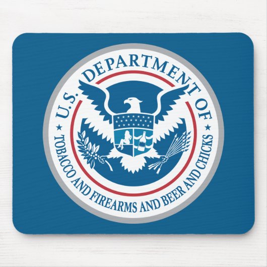 US-Abteilung des Tabaks und der Feuerwaffen und Mousepad (Vorne)