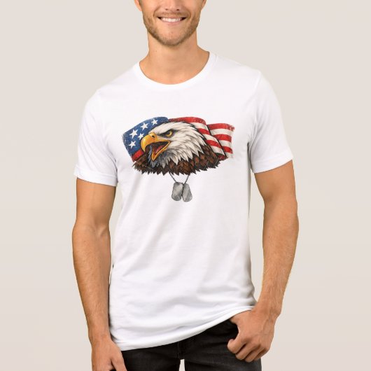 US-Adler Tri-Blend Shirt (Vorderseite)