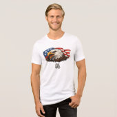 US-Adler Tri-Blend Shirt (Vorderseite voll)