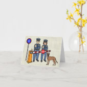 US-Agent von Grenzpatrouillen und Hund Dankeschön  Karte (Gelbe Blume)