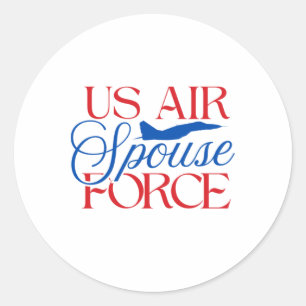 US Air Force-Ehepartnerin – Stolze Militärehefrau Runder Aufkleber