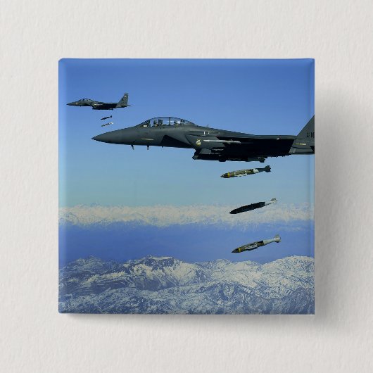 US Air Force F-15E Strike Eagle Flugzeug Button (Vorderseite)