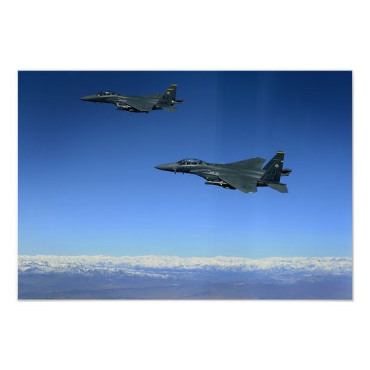 US Air Force F-15E Strike Eagles 2 Fotodruck (Vorne)