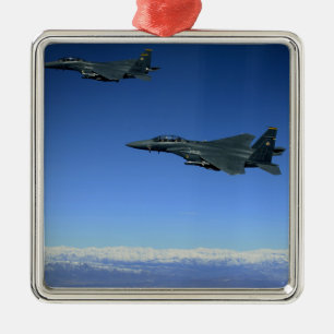 US Air Force F-15E Strike Eagles 2 Ornament Aus Metall