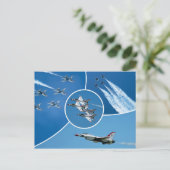 US Air Force F-16 Thunderbirds Postkarte (Stehend Vorderseite)