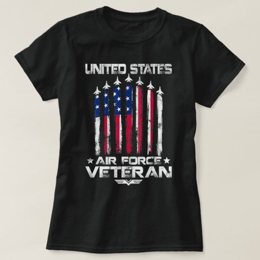 US Air Force US Veteranen 4. Juli T Shirt Amer (Design vorne)