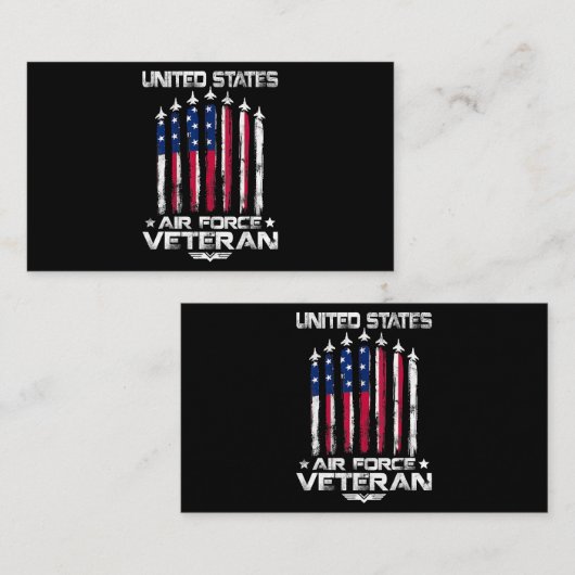 US Air Force US Veteranen 4. Juli T Shirt Amer Visitenkarte (Vorne/Hinten)