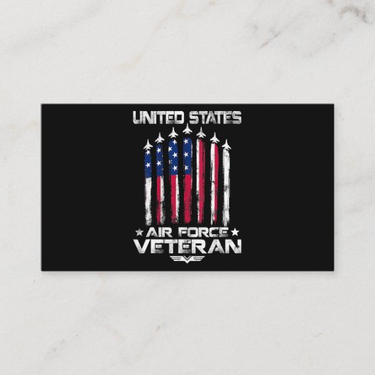 US Air Force US Veteranen 4. Juli T Shirt Amer Visitenkarte (Vorderseite)
