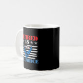 US Air Force Veteran retired U.S Air Force 147 Kaffeetasse (Vorderseite Links)