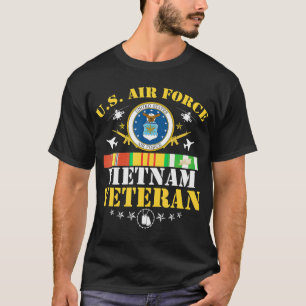 US Air Force Vietnam Veteran USA Flag Vietnam Vet T-Shirt