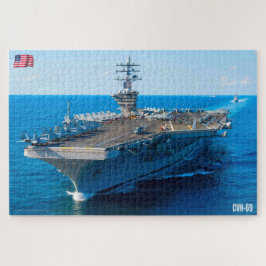 US AIRCRAFT CARRIER - CVN 69 (20 x 30 INCH) Puzzle