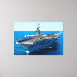 US AIRCRAFT CARRIER - CVN-69 32x48 Leinwanddruck