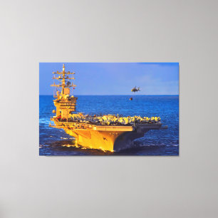 US AIRCRAFT CARRIER - CVN-69 32x48 Leinwanddruck